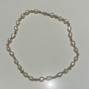 Pearl and coral necklace